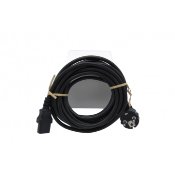 Grayle PowRcord Stroomkabel EU Plug 90 graden  > C13 Zwart 5.0 Meter