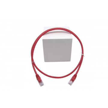 Zybrnet Patch kabel Cat.6 UTP PVC molded rood 0.5 meter