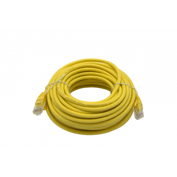 Zybrnet Patch kabel Cat.5e UTP PVC molded geel 30 meter