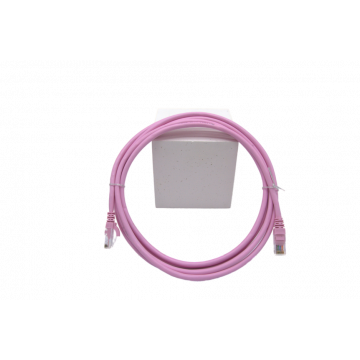 Zybrnet Patch kabel Cat.5e UTP PVC molded roze 1.0 meter