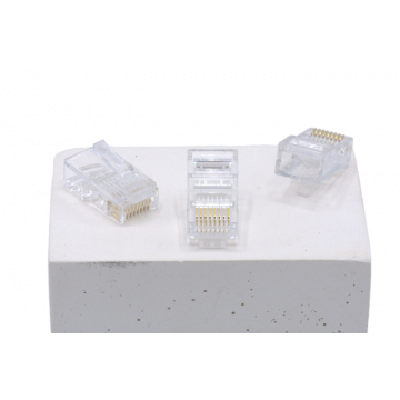 RJ45 Easy Plug Cat. 5E Rond massief 8/8