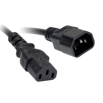 POWER CORD JUMPER C13 M/F BLACK 2.5M