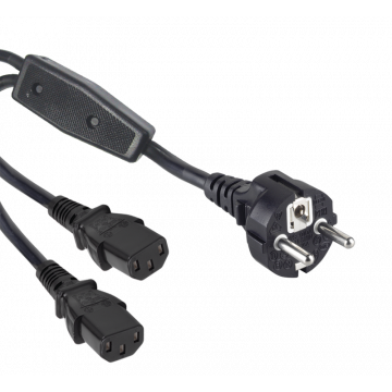 Grayle PowRcord Stroomkabel EU Y C13 Zwart 1.8 Meter