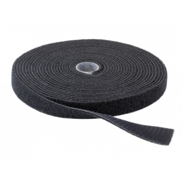 Klittenbandrol 20mm Zwart 25 Meter Kabelbeheer