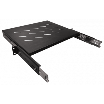 Plank 19 Inch montage Uittrekbaar 1HE Geperforeerd