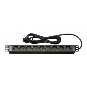 PowRblock 19" Horizontaal 9 x Schuko