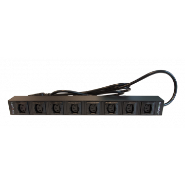 PowRguard 19" Horizontaal 8 x C13 locked / C-20 Stekker