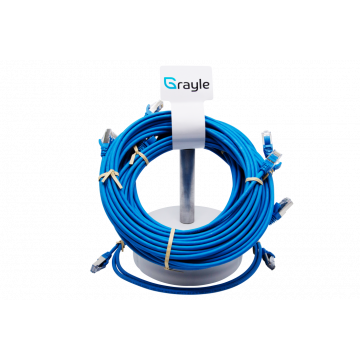Zybrnet Slimline Patchkabel Cat.6A S/FTP AWG30 blauw 3.0 meter