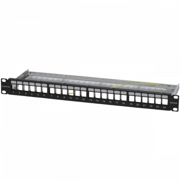 Leeg Patchpaneel 24 Poorts – 1U Rackmount Cat6/Cat6a