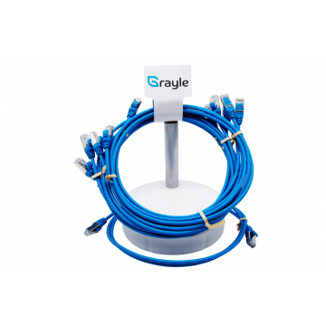 Zybrnet Slimline Patchkabel Cat.6A S/FTP AWG30 blauw 0.5 meter