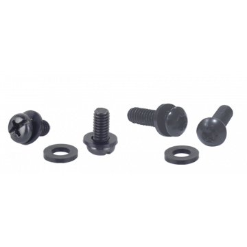Prestaq Schroef 6mm zwart, Incl. ring per 100 stuks