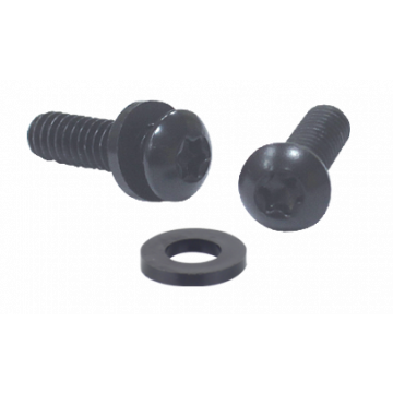 Prestaq Schroef Torx T-30 6mm zwart, Incl. ring per 100 stuks