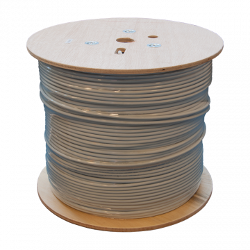 Zybrnet Cat.6 U/UTP LSZH Massief AWG24 500m – Grijs | Hoogwaardige Netwerkkabel voor Betrouwbare Installaties