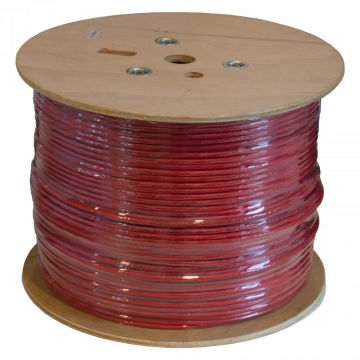 Zybrnet 500 Meter Cat.6 U/UTP Soepel pvc met kruis 500 meter haspel rood