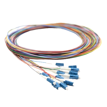 LC/upc Pigtail SM OS2 12 stuks 30mm gestript 2 meter