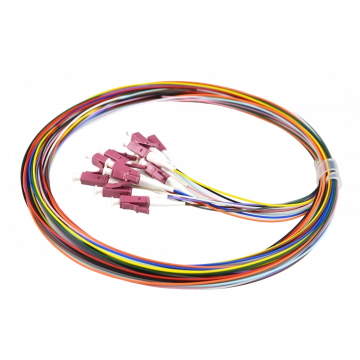 LC/upc Pigtail MM OM4 6 stuks 30mm gestript 2 meter