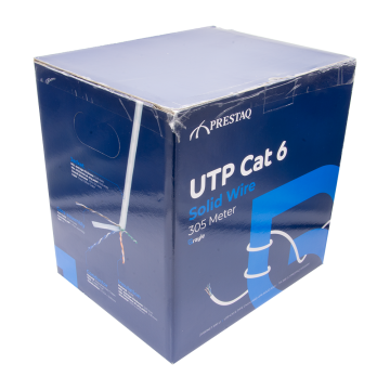 Cat6 U/UTP Installatiekabel 305m – Massief PVC AWG24 Grijs