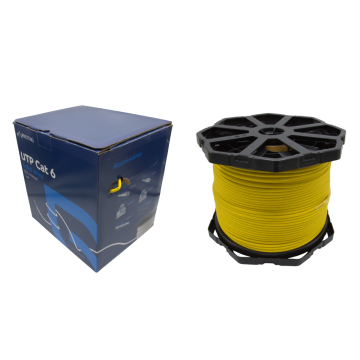 Cat6 U/UTP solid data cable 24AWG Dca LSOH - 305M Yellow