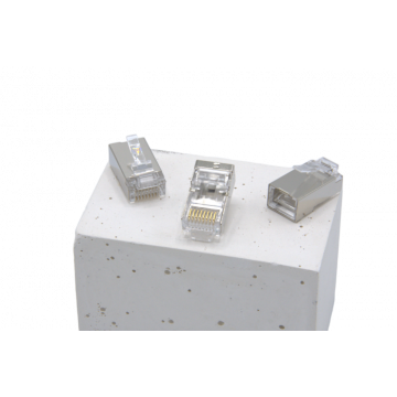 Zybrnet RJ45-Doorvoer Afgeschermde Connector Cat 6 Massief/Soepel