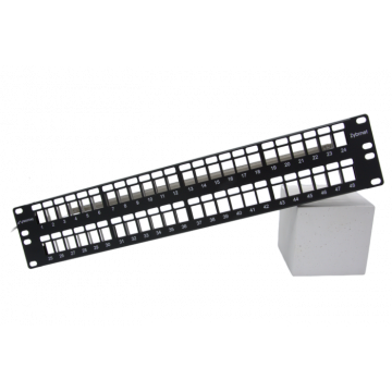 Zybrnet Cat 6A Patch Paneel leeg 2HE