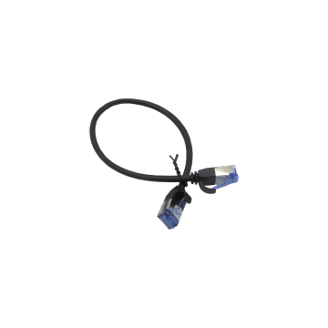 U/FTP CAT.6A AWG28 LSZH MOLDED Black 0.25M