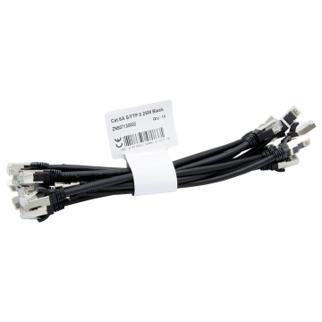 S/FTP CAT6A AWG26 LSZH PUR 0.25 MTR BLACK
