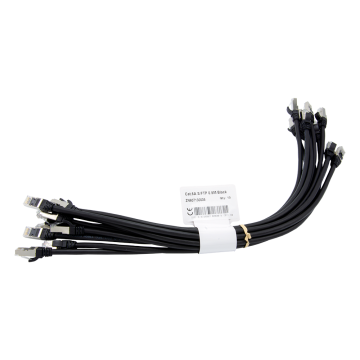 S/FTP CAT6A AWG26 LSZH PUR 0.5 MTR BLACK