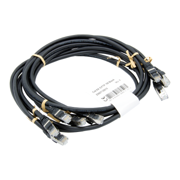 S/FTP CAT6A AWG26 LSZH PUR 1.0 MTR BLACK