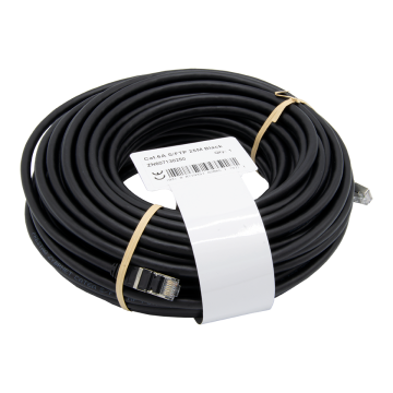 S/FTP CAT6A AWG26 LSZH PUR 25.0 MTR BLACK