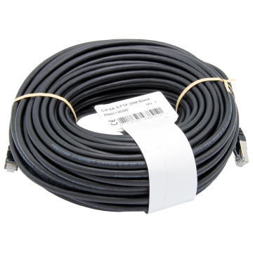 S/FTP CAT6A AWG26 LSZH PUR 30.0 MTR BLACK