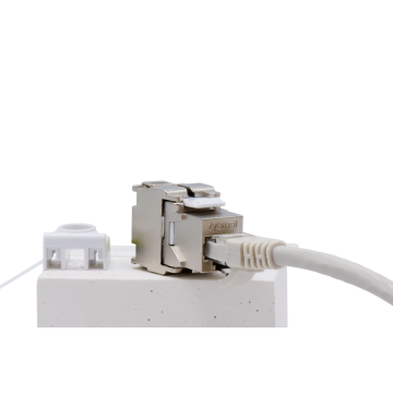 Zybrnet Keystone Jack Toolless Afgeschermd Cat 6A/7A Metaal