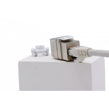 Zybrnet Keystone Jack Toolless Shortbody Cat 6A/7A Metaal