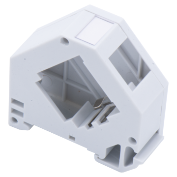 DIN-rail houder kunststof 1-poorts keystone lichtgrijs