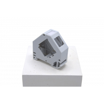 DIN-rail houder kunststof 1-poorts keystone lichtgrijs