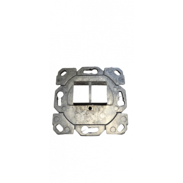 Zybrnet keystone afdekplaat 2xRJ45 40° aluminium
