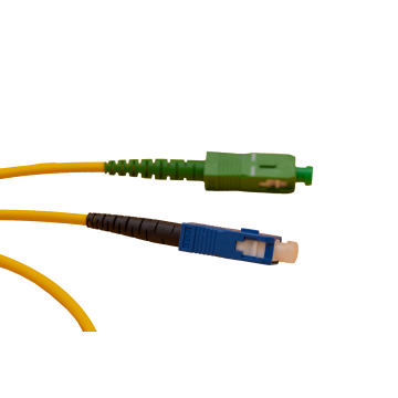 Zybrspeed Glasvezel Patchkabel SC APC naar SC UPC Simplex OS2 9/125 – 1 Meter | Hoge Snelheid & Betrouwbare Connectiviteit