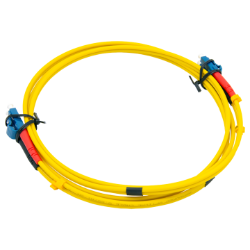 1.5m Zybrspeed Duplex OS2 fiber optic patchcable with LC - LC connectors