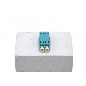 LC Duplex Adapter MM OM3 Aqua Snap-In Flangeless | Grayle