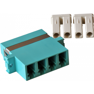 LC adapter Quad MM OM3 Aqua