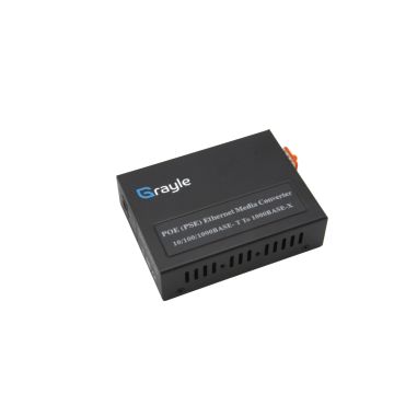 Fiber Optic Media Converter SFP-slot PoE-PSE - RJ45