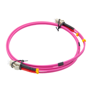 1m Zybrspeed Duplex OM4 fiber optic patchcable with LC - LC connectors