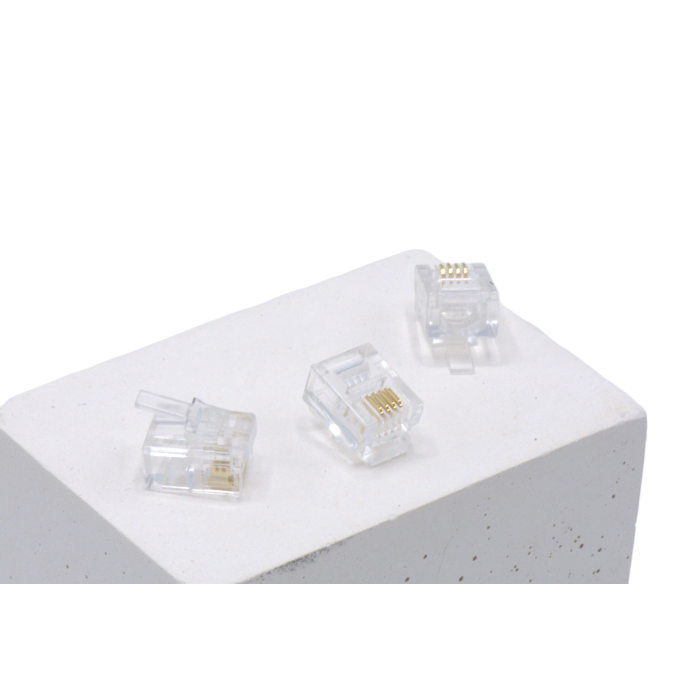 YAODHAOD RJ11/12 6P6C-stekker naar 6-polige kabel van 1,5 m, gebruikt voor RJ11-telefoonkabel, ethernet-aansluiting, CCTV-adapter, netwerkbewaking en doe-het-zelf sensoraansluiting
