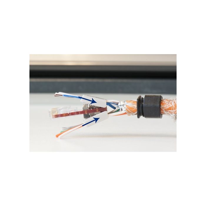 RJ45 Cat6A/7A Shielded Stekker – Voor Massieve Kabels