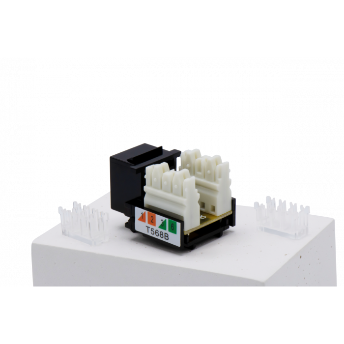 Cat6 UTP Keystone Jack Zwart – Punch Down | Grayle