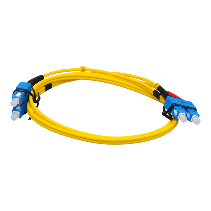 0.5m Zybrspeed Duplex OS2 fiber optic patchcable with SC - SC connectors