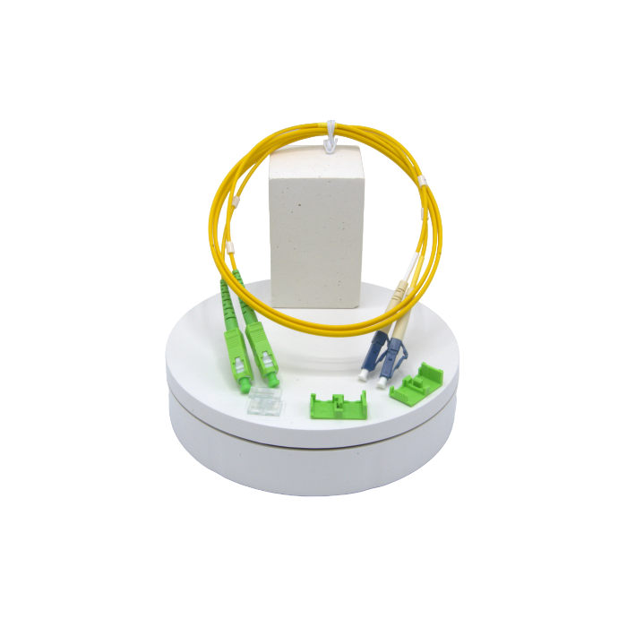 1m Zybrspeed Duplex OS2 fiber optic patchcable with SC APC - LC connectors