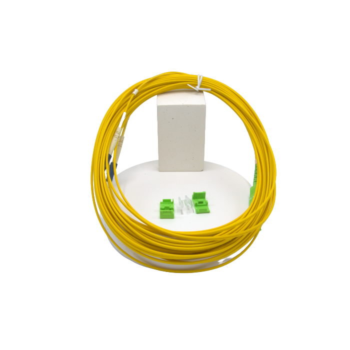 15m Zybrspeed Duplex OS2 fiber optic patchcable with SC APC - LC connectors