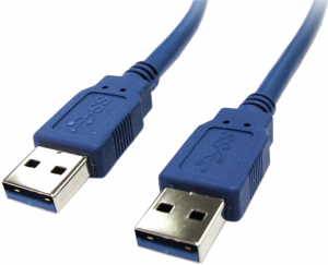 USB CABLE 2.0 A MALE > B MALE BLACK 3.0M