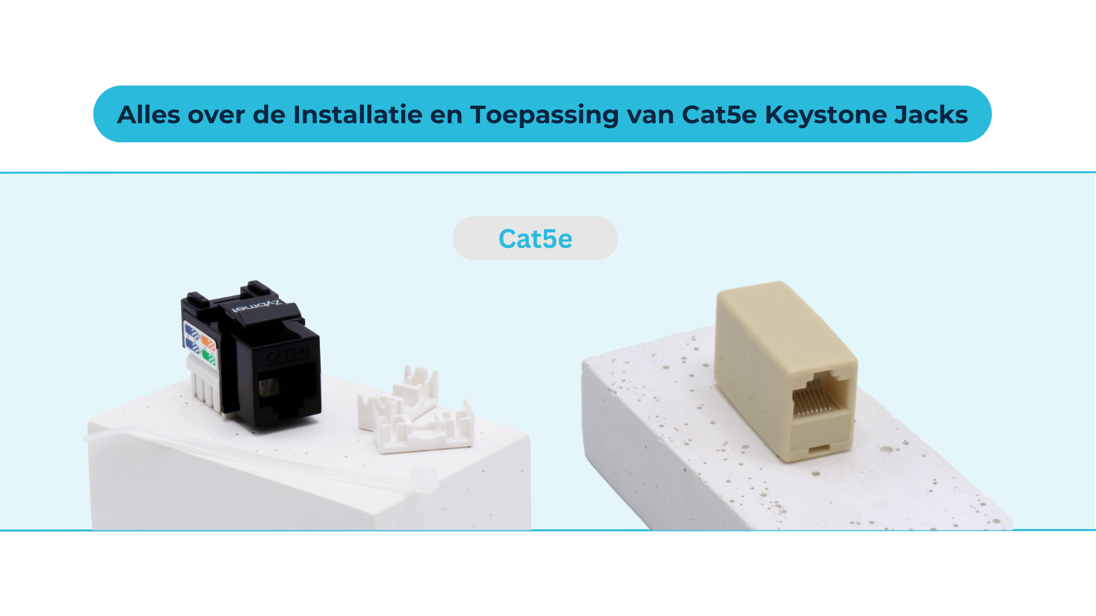 Cat5e Keystone Jacks – snel gemonteerd, direct betrouwbaar.