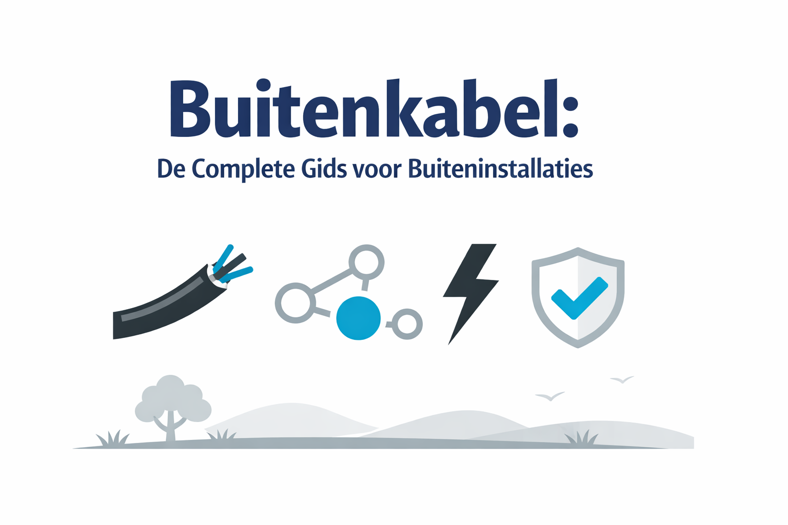 Buitenkabel toegepast in een buiteninstallatie voor betrouwbare dataoverdracht